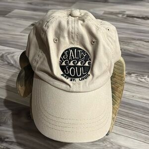 🌻 3/$15 Salty Soul, Bay St. Louis Cotton Embroidered Hat-one Size